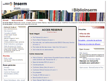 Tablet Screenshot of biblioinserm.inist.fr